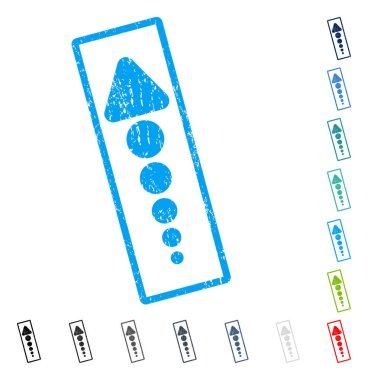 Simge kauçuk filigran yukarı ok