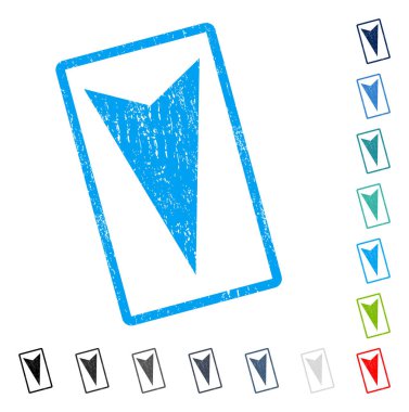 Simge kauçuk filigran aşağı ok ucu