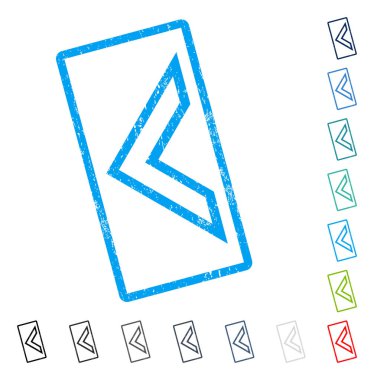 Ok ucu sol simgesi kauçuk filigran