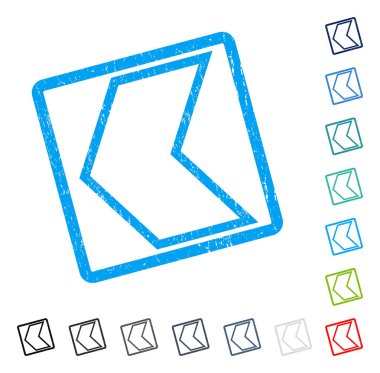 Ok ucu sol simgesi kauçuk filigran