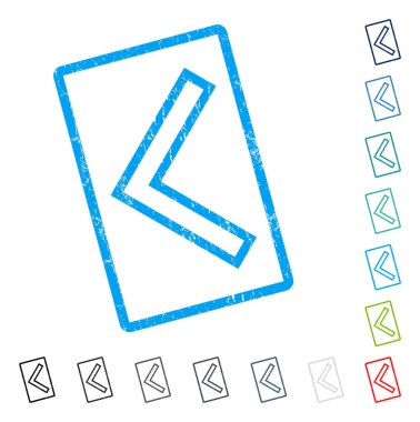 Ok ucu sol simgesi kauçuk filigran