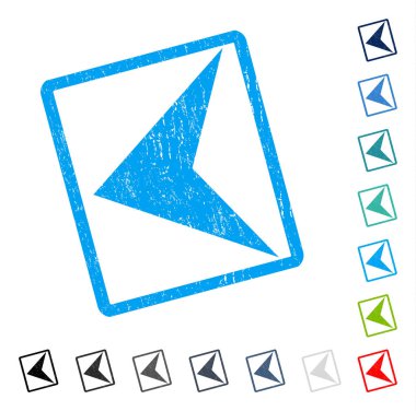 Ok ucu sol simgesi kauçuk filigran