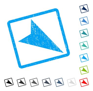 Ok ucu sağ aşağı simgesi kauçuk filigran