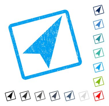 Ok ucu sağ yukarı simgesi kauçuk filigran