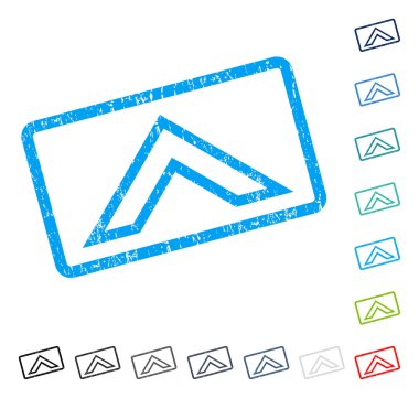 Simge kauçuk filigran yukarı ok ucu