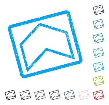 Simge kauçuk filigran yukarı ok ucu