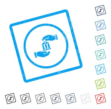 Banka hizmet simgesi kauçuk filigran