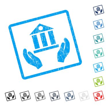 Banka hizmet simgesi kauçuk filigran