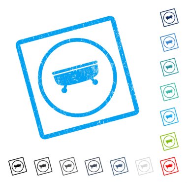 Küvet simgesi kauçuk filigran