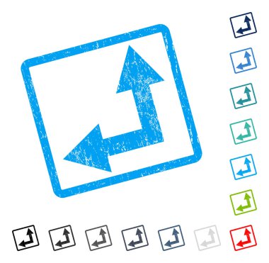 Simge kauçuk kadar sol çatallanma ok filigran