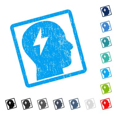 Beyin fırtınası simgesi kauçuk filigran