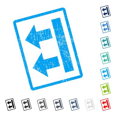 Sol simgesi kauçuk filigran getirmek