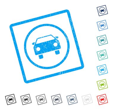 Araba simgesi kauçuk filigran