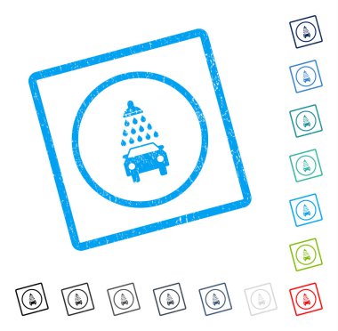 Araba duş simgesi kauçuk filigran