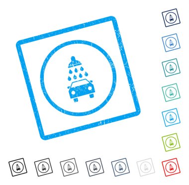 Araba duş simgesi kauçuk filigran