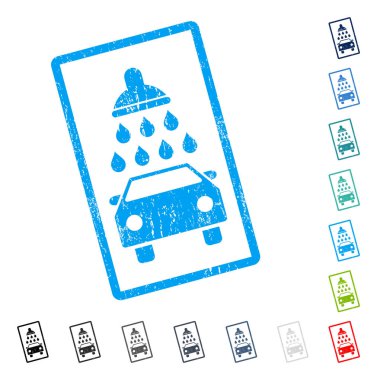 Araba duş simgesi kauçuk filigran