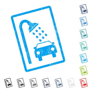 Araba duş simgesi kauçuk filigran