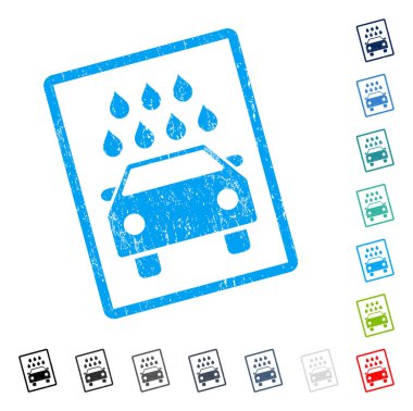 Araba duş simgesi kauçuk filigran