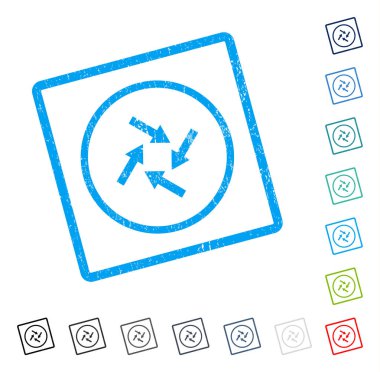 Merkezcil okları simge kauçuk filigran