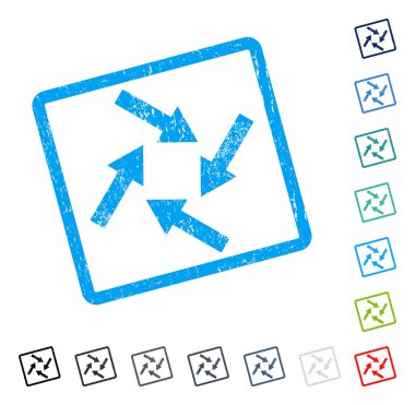Merkezcil okları simge kauçuk filigran