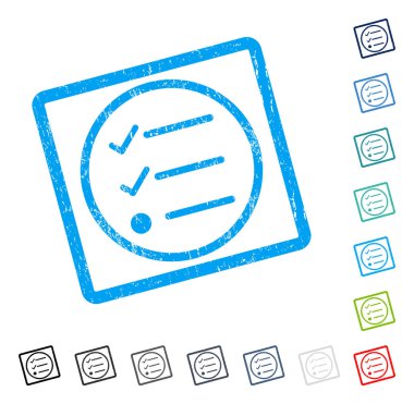 Denetim listesi simgesini kauçuk filigran