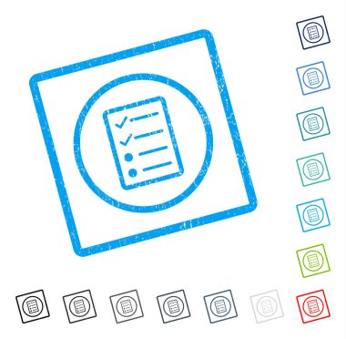 Denetim listesi sayfa simgesini kauçuk filigran