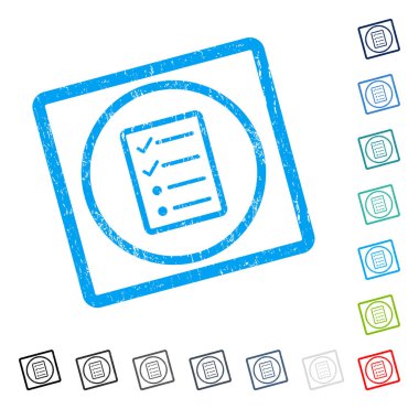 Denetim listesi sayfa simgesini kauçuk filigran