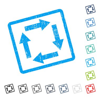 Dolaşım okları simge kauçuk filigran