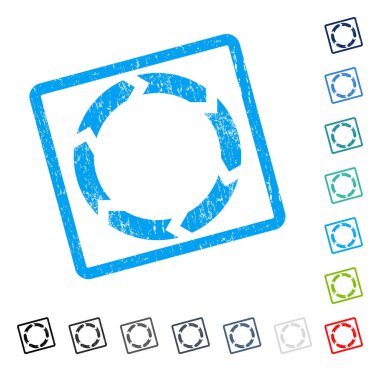 Dolaşım simgesi kauçuk filigran