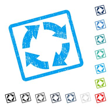 Dolaşım simgesi kauçuk filigran