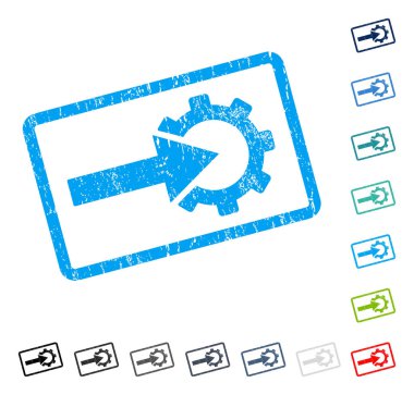 COG Tümleştirme simgesi kauçuk filigran