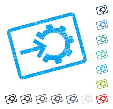 COG Tümleştirme simgesi kauçuk filigran