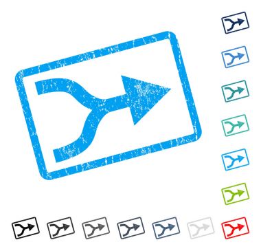 Ok sağ simge kauçuk filigran birleştirmek