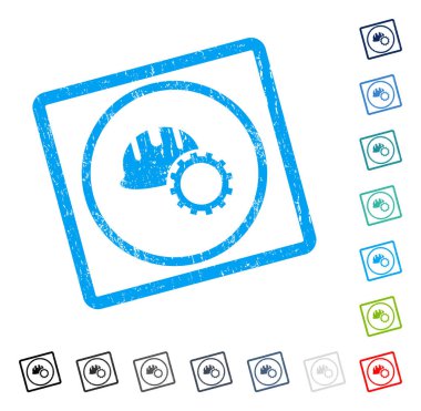 Geliştirme işçisi simgesi kauçuk filigran