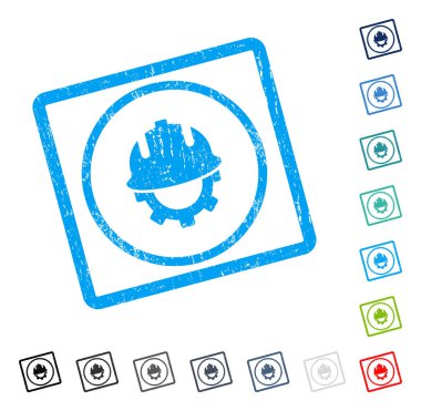 Geliştirme kask simgesi kauçuk filigran