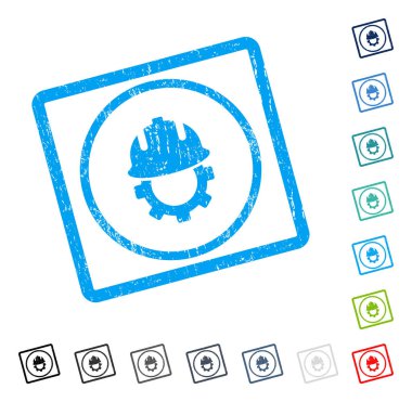 Geliştirme kask simgesi kauçuk filigran