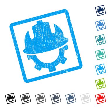 Geliştirme kask simgesi kauçuk filigran