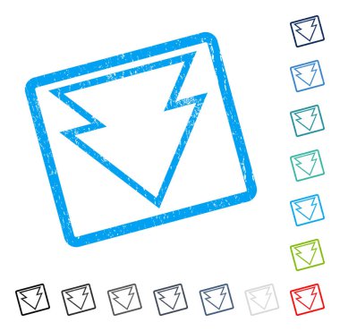 Simge kauçuk filigran aşağı yön