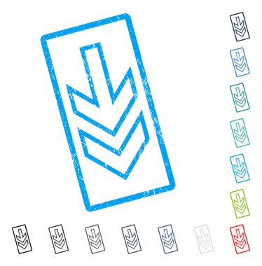 Simge kauçuk filigran aşağı yön