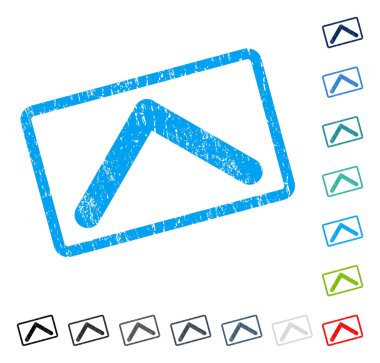 Yön yukarı simgesi kauçuk filigran