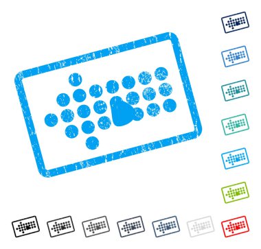 Noktalı ok sol simgesi kauçuk filigran