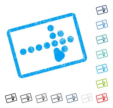 Noktalı ok sağ simge kauçuk filigran