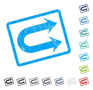 Çift sağ ok simgesi kauçuk filigran