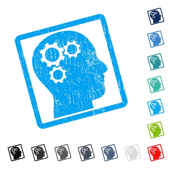 Beyin Gears simgesi kauçuk filigran