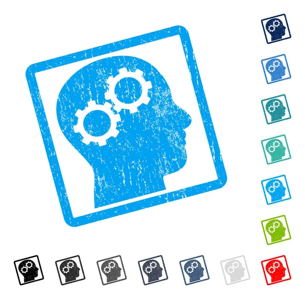 Beyin Gears simgesi kauçuk filigran