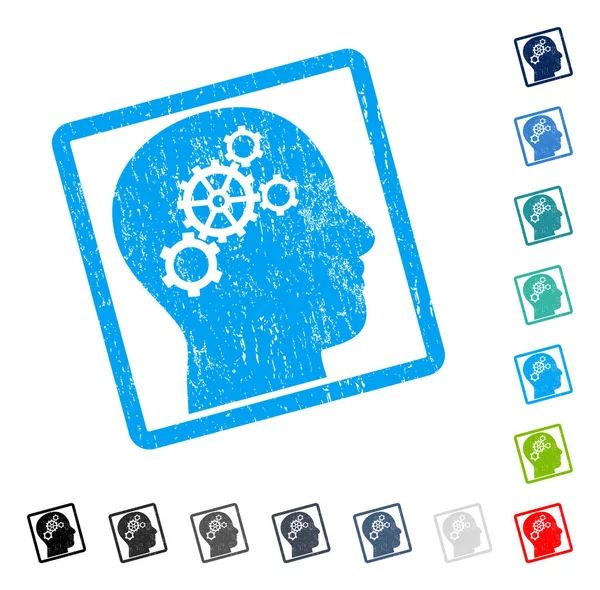 Beyin Gears simgesi kauçuk filigran