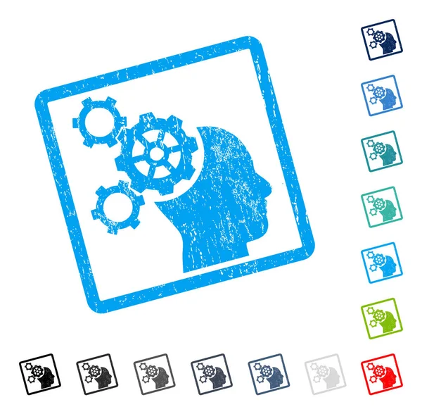 Beyin mekaniği simgesi kauçuk filigran