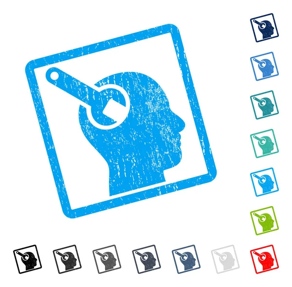 Beyin aracı simgesini kauçuk filigran