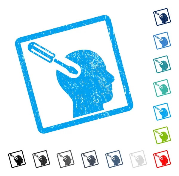 Beyin aracı simgesini kauçuk filigran