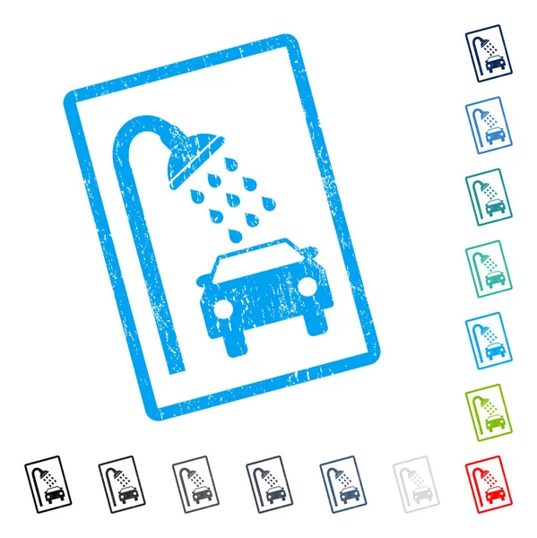 Araba duş simgesi kauçuk filigran